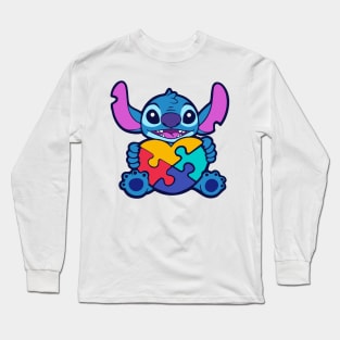 Stitch Autism Awareness Long Sleeve T-Shirt